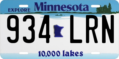 MN license plate 934LRN