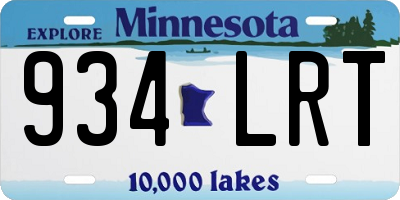MN license plate 934LRT