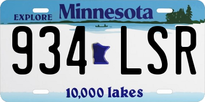MN license plate 934LSR