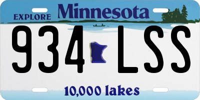 MN license plate 934LSS