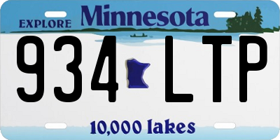 MN license plate 934LTP