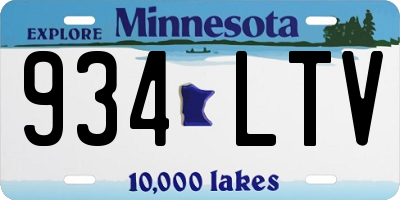 MN license plate 934LTV