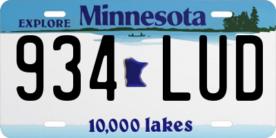 MN license plate 934LUD
