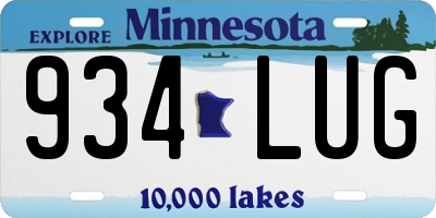 MN license plate 934LUG