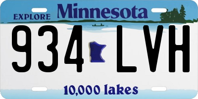 MN license plate 934LVH