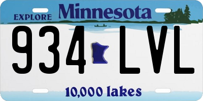 MN license plate 934LVL