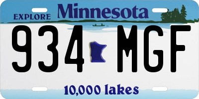 MN license plate 934MGF