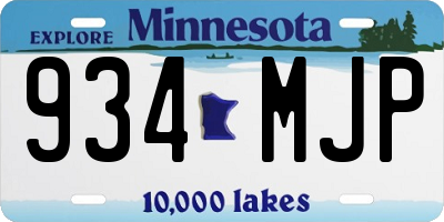 MN license plate 934MJP