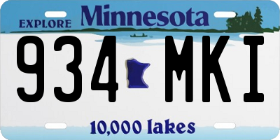 MN license plate 934MKI