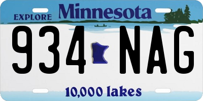 MN license plate 934NAG