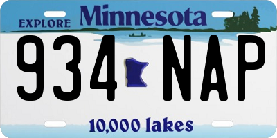 MN license plate 934NAP