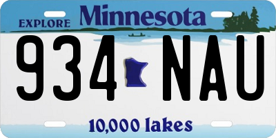 MN license plate 934NAU