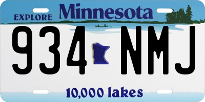 MN license plate 934NMJ
