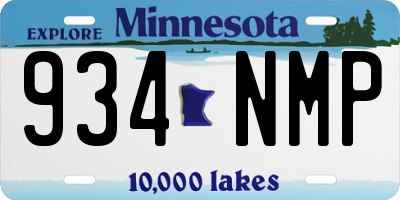 MN license plate 934NMP