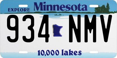 MN license plate 934NMV