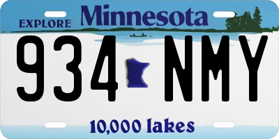 MN license plate 934NMY
