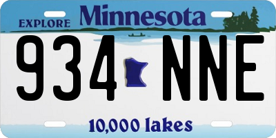 MN license plate 934NNE