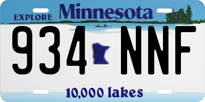 MN license plate 934NNF