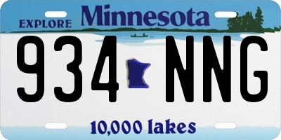 MN license plate 934NNG