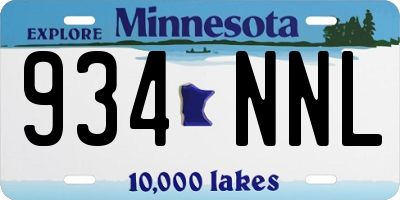 MN license plate 934NNL