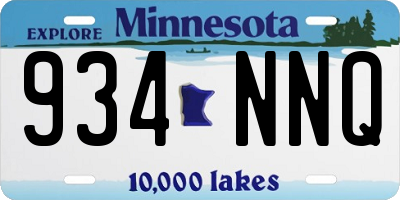 MN license plate 934NNQ
