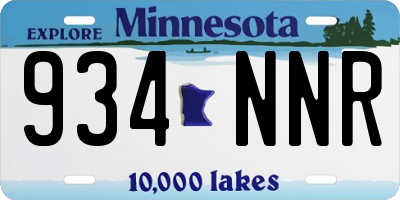 MN license plate 934NNR