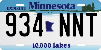 MN license plate 934NNT