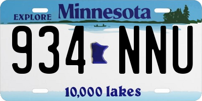 MN license plate 934NNU