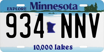 MN license plate 934NNV