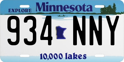 MN license plate 934NNY