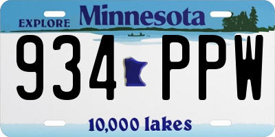 MN license plate 934PPW