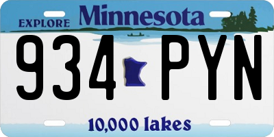 MN license plate 934PYN