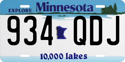 MN license plate 934QDJ