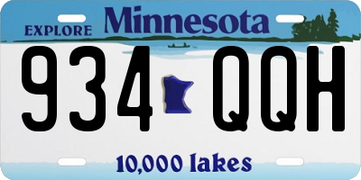 MN license plate 934QQH