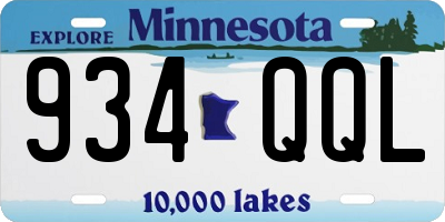 MN license plate 934QQL