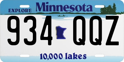 MN license plate 934QQZ