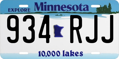 MN license plate 934RJJ
