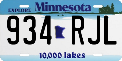 MN license plate 934RJL