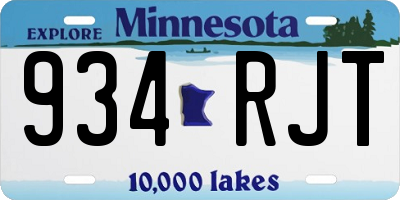 MN license plate 934RJT