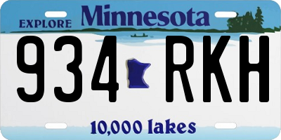 MN license plate 934RKH
