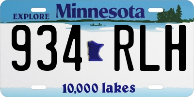 MN license plate 934RLH