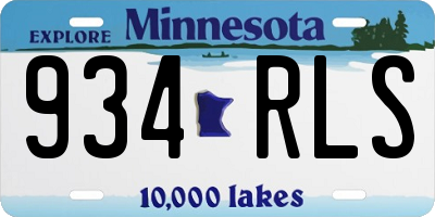 MN license plate 934RLS