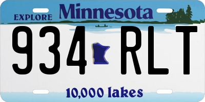 MN license plate 934RLT