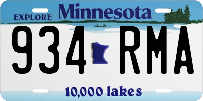 MN license plate 934RMA