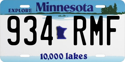 MN license plate 934RMF