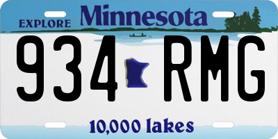 MN license plate 934RMG