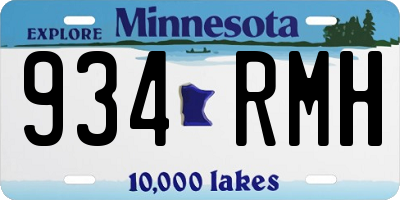 MN license plate 934RMH