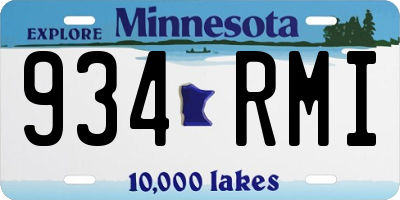 MN license plate 934RMI