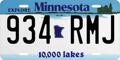 MN license plate 934RMJ