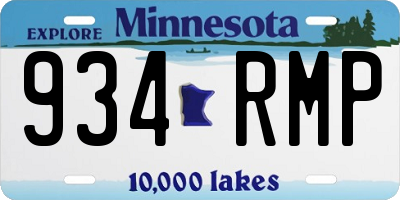 MN license plate 934RMP